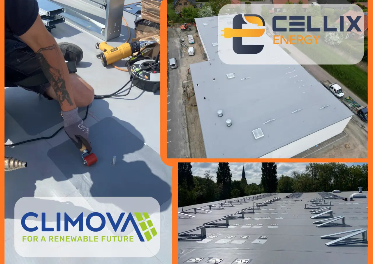 Großprojekt im Norden Deutschlands: Flachdach Installation ohne Bohrung. Step 1 in Burhave – Der Startschuss für eine nachhaltige Zukunft
