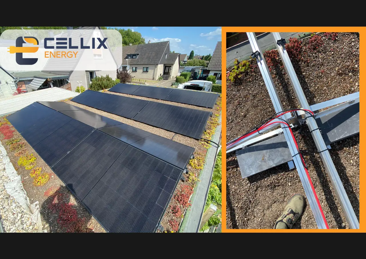 Dinslaken: 18 Module – 8,1 kWp – Optimale Flachdachlösung mit Ost-West-Ausrichtung