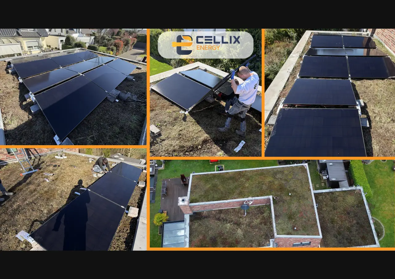 Duisburg: 22 Aiko Module a 475W - Gründach und Solar werden kombiniert. - Featured