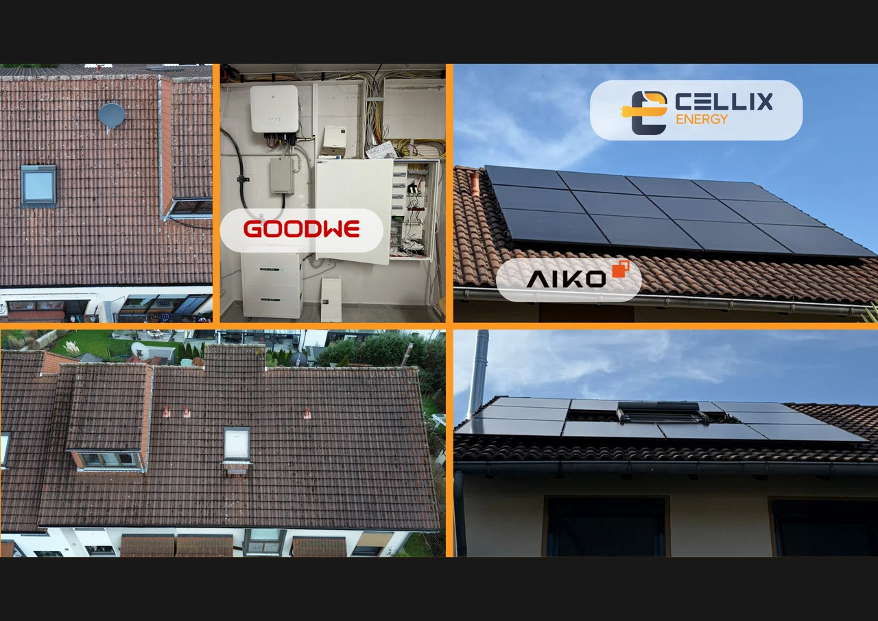 Essen: Ausirchtung: Nordwest- und Südost-Dachflächen 22 Aiko Solar Module = 10,45kWp - Featured